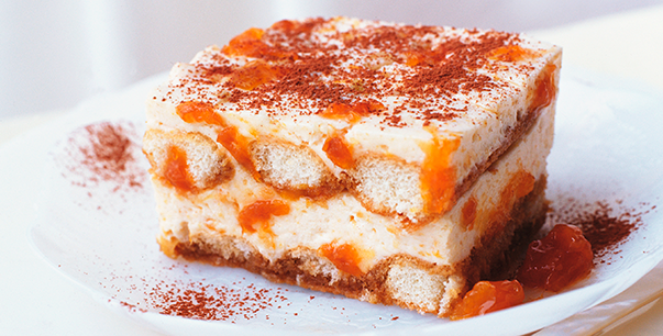 Apricot tiramisu