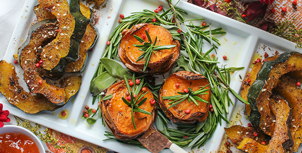 Rosemary Apricot Sweet Potato Stacks