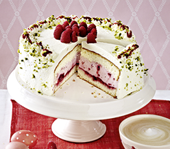 Raspberry cream cake