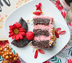 Brownie Cakes with Raspberry Buttercream