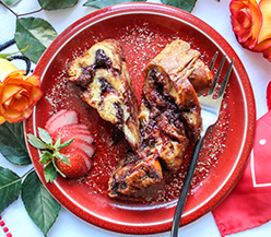 Strawberry & Nutella Baked French Toast