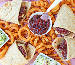 Smoked Cheddar Sliders with Spiced Lingonberry Ketchup